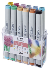 COPIC markers classic set, navulbaar, pastelkleuren, 12 stuks