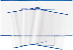 HERMA boekhoezen, transparant, blauwe rand, PP-folie