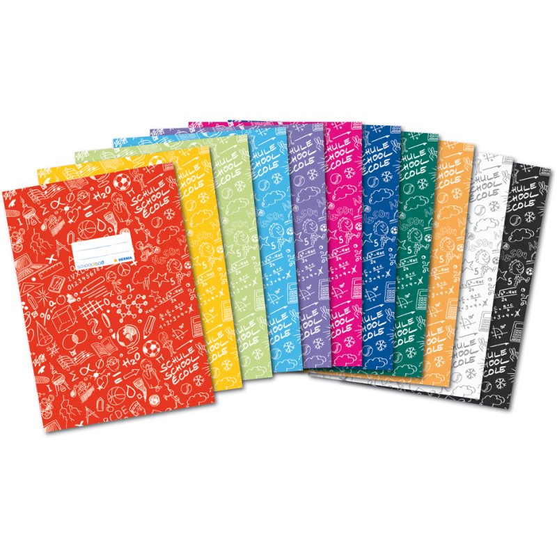 HERMA protège-cahier Schoolydoo A5, polypropylène, bleu, 10 pièces