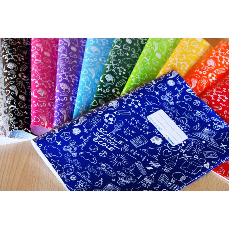 HERMA protège-cahier Schoolydoo A5, polypropylène, bleu, 10 pièces