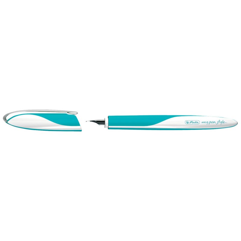 herlitz stylo plume My.Pen Style Dark Shale, pointe M, ergonomique, incl. cartouche