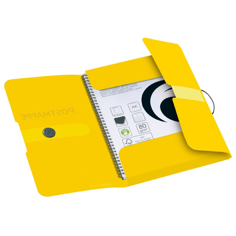 herlitz storage folder Easy Organised Travel, PP film, A4, yellow