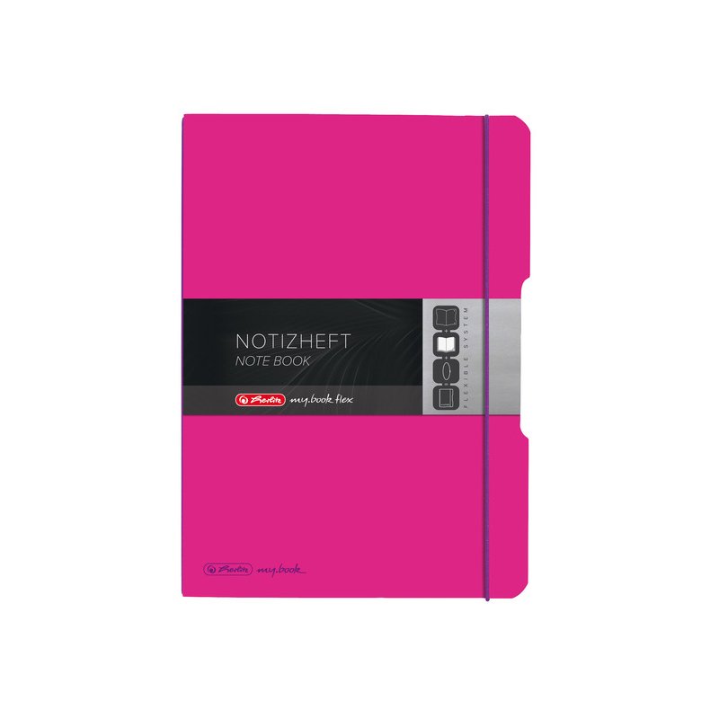herlitz carnet my.book flex, A4, couverture PP, noir