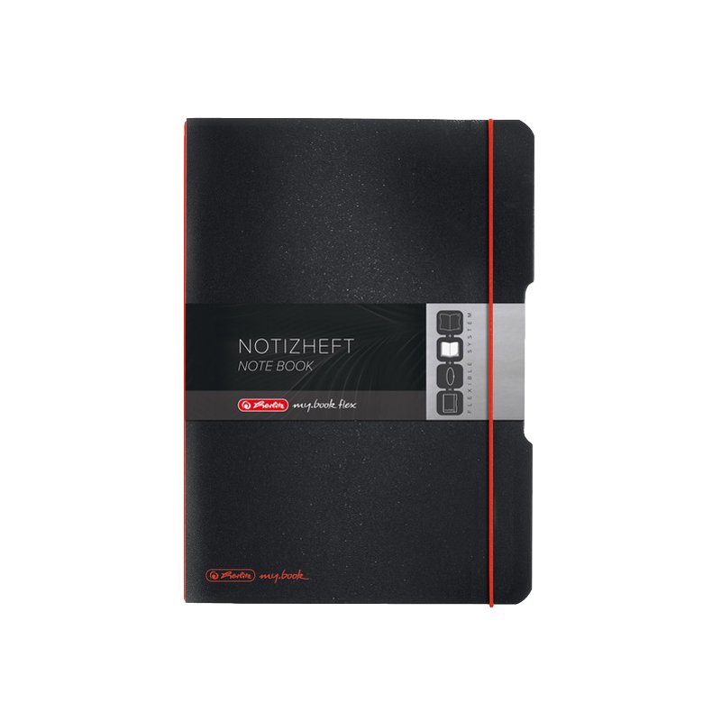 herlitz carnet my.book flex, A4, couverture PP, noir