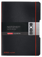 herlitz notitieboek my.book flex A6, PP-kaft transparant, geruit, 40 vel
