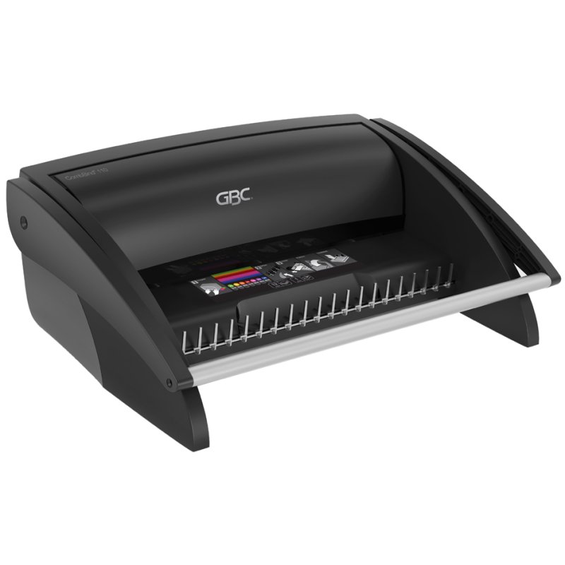 GBC CombBind 110 inbindmachine, zwart, 12 vel ponsleistung, 195 vel bindcapaciteit