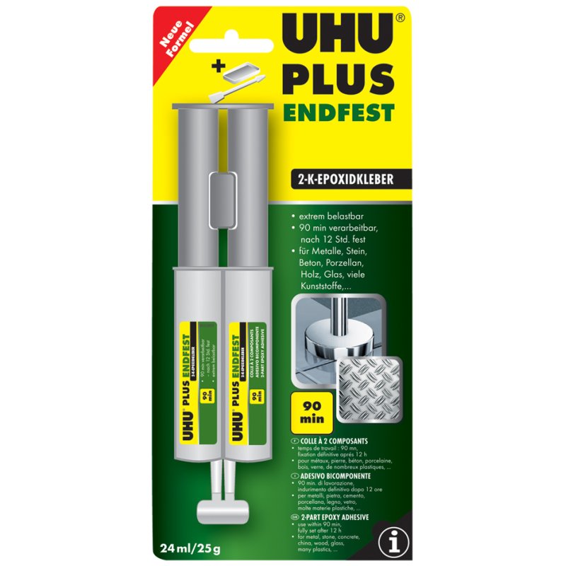 UHU colle 2-composants plus endfest, double seringue, 15 g