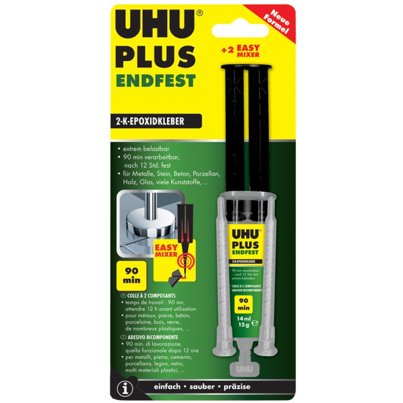 UHU colle 2-composants plus endfest, double seringue, 15 g