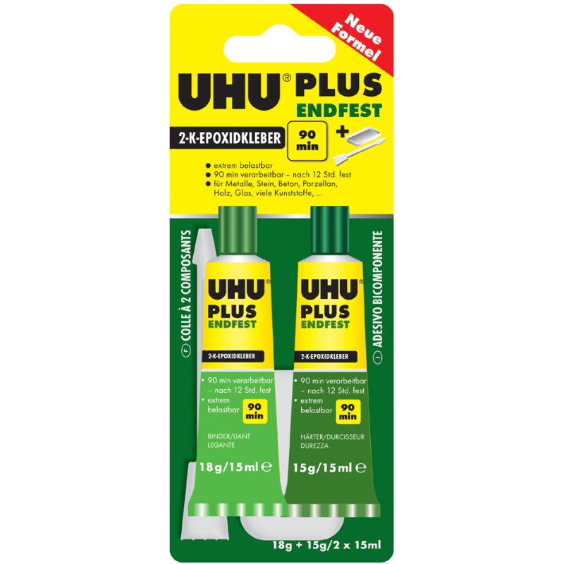 UHU colle 2-composants plus endfest, double seringue, 15 g
