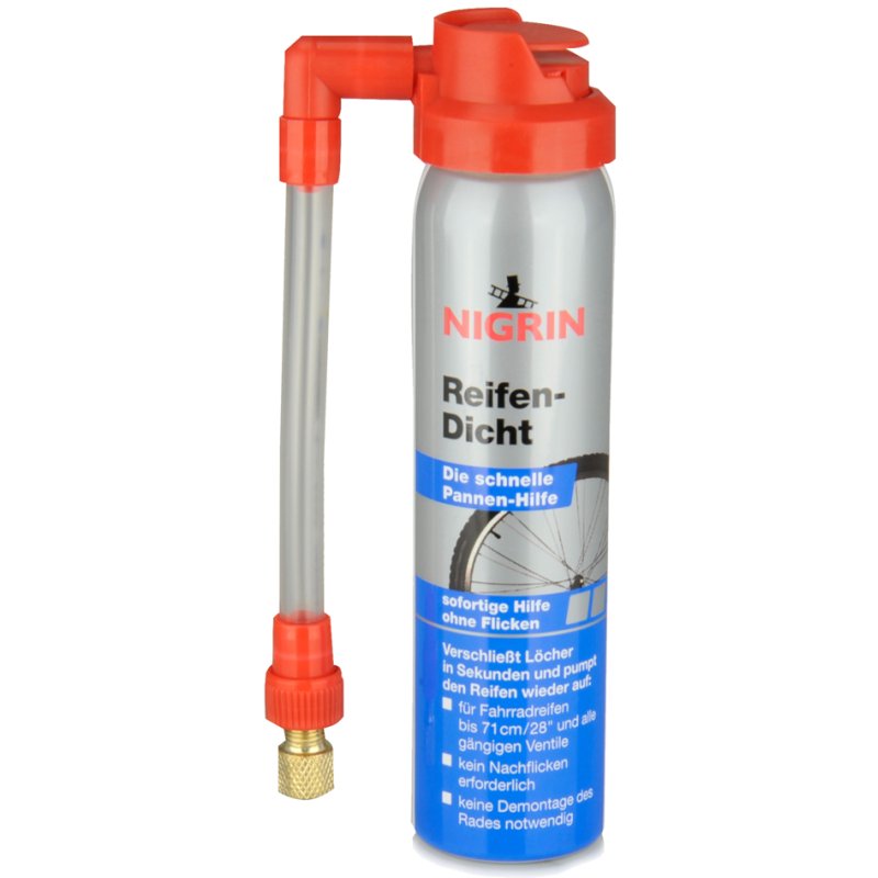NIGRIN bicycle tyre pump, all valve types, with adapter
