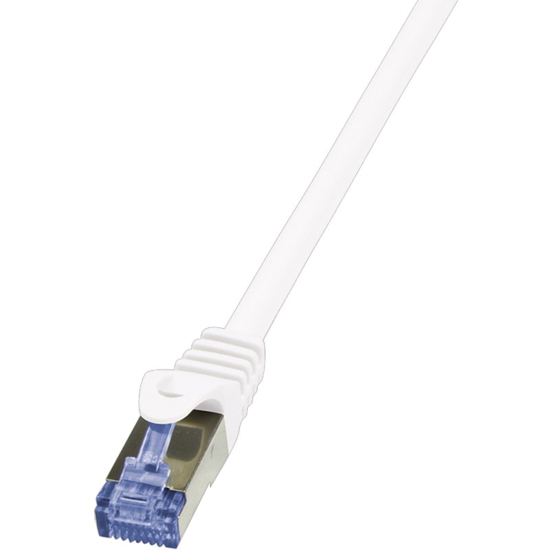 LogiLink Câble réseau professionnel Cat. 6A S/FTP, blanc, 0,25 m