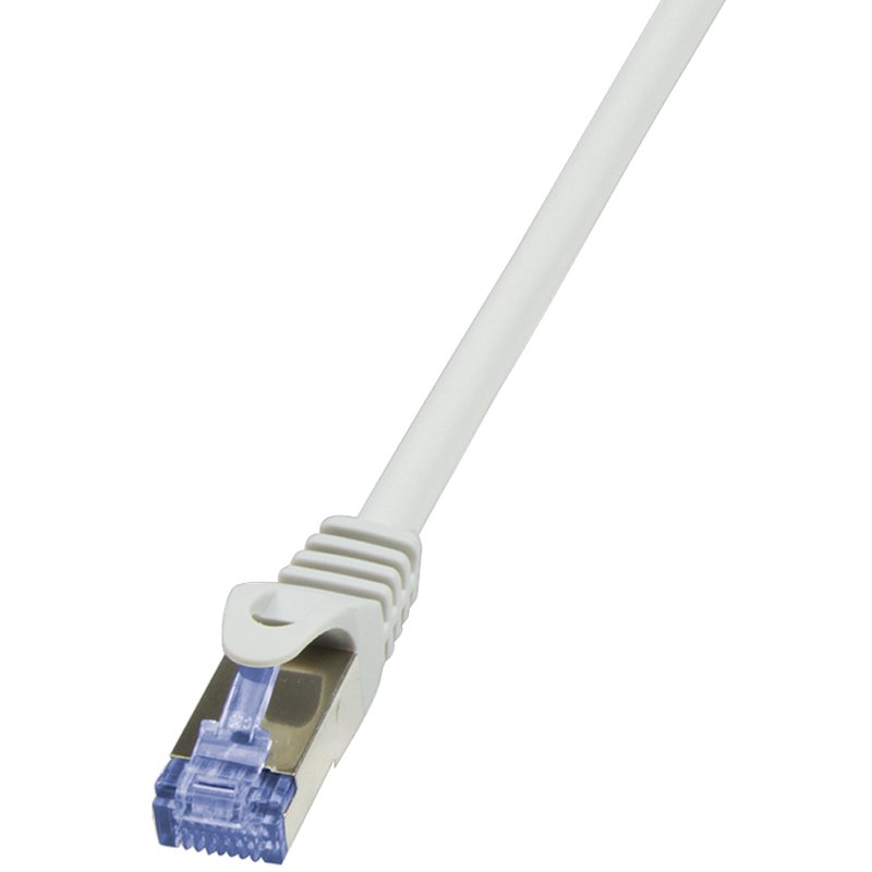 LogiLink Câble réseau professionnel Cat. 6A S/FTP, blanc, 0,25 m