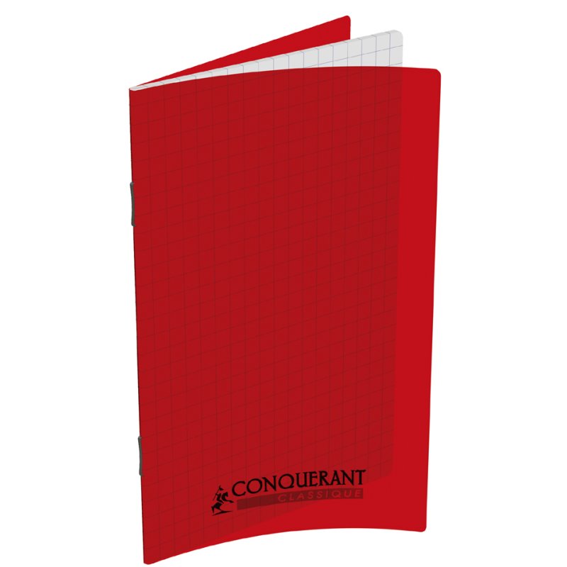 CONQUERANT CLASSIQUE bloc-notes quadrillé, rouge, 48 feuilles