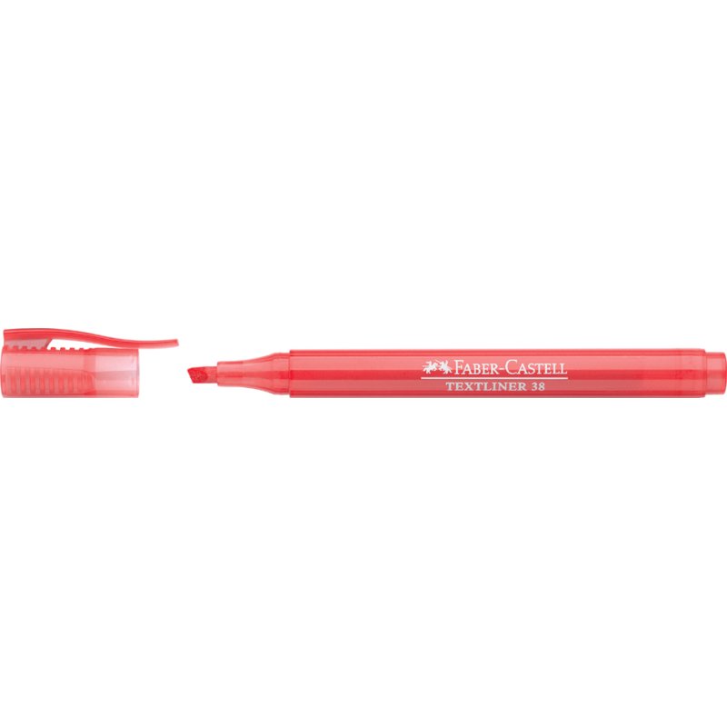 Faber-Castell surlignneur, rouge, 1,0-4,0 mm, pointe biseautée
