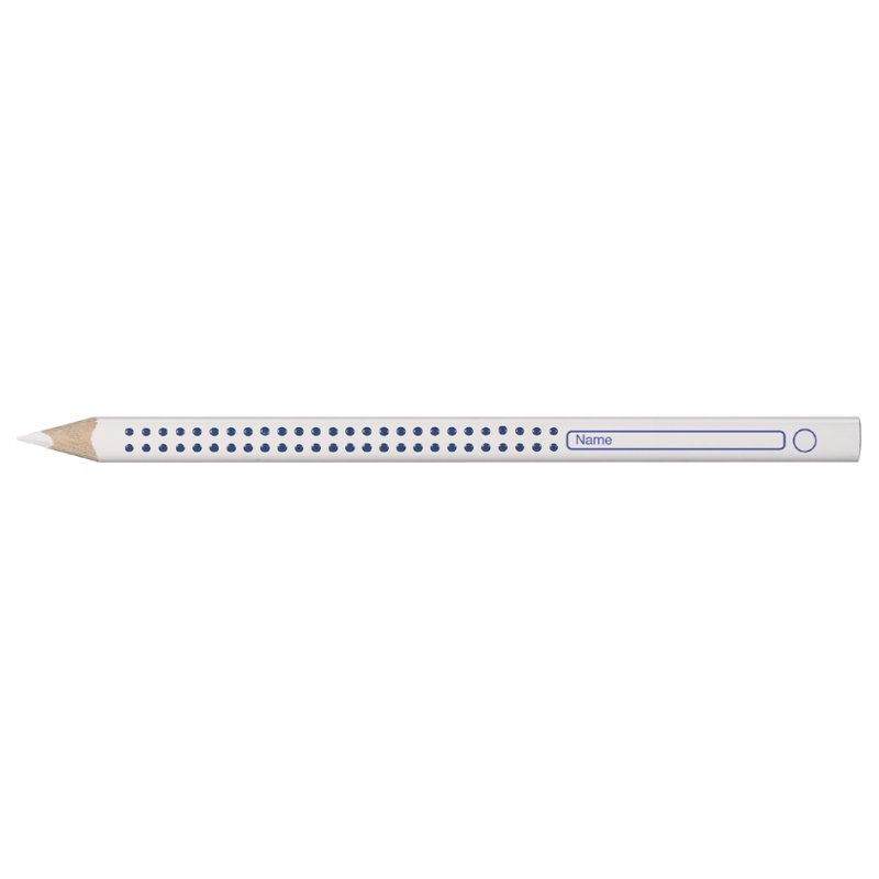 Faber-Castell thick chalk, white, ergonomic triangular grip, 176 mm