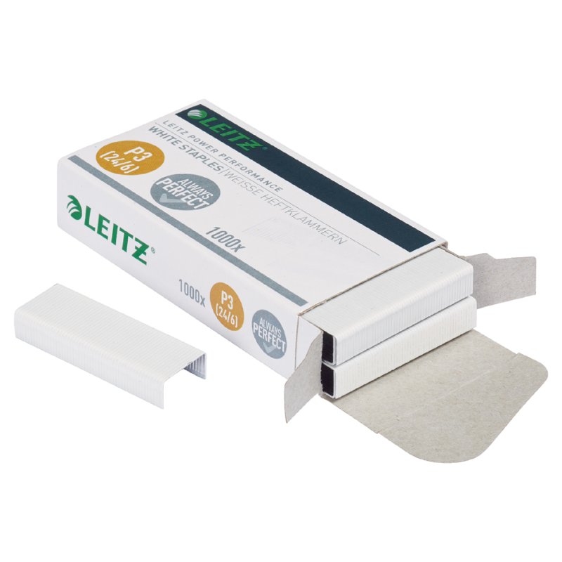 LEITZ agrafes 24/6 Power Performance P3, argent, 2000 pièces