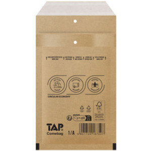 TAP luchtkussen verzendenveloppen COMEBAG type G, bruin, 250×345 mm, 100 stuks