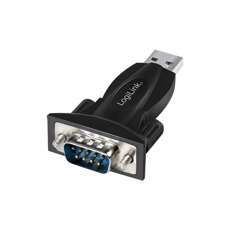 LogiLink USB 2.0 to RS232 adapter, black, 480 Mbit/s