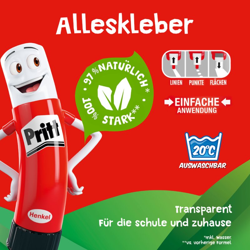 Pritt alleslijm oplosmiddelvrij, transparant, 100 g fles
