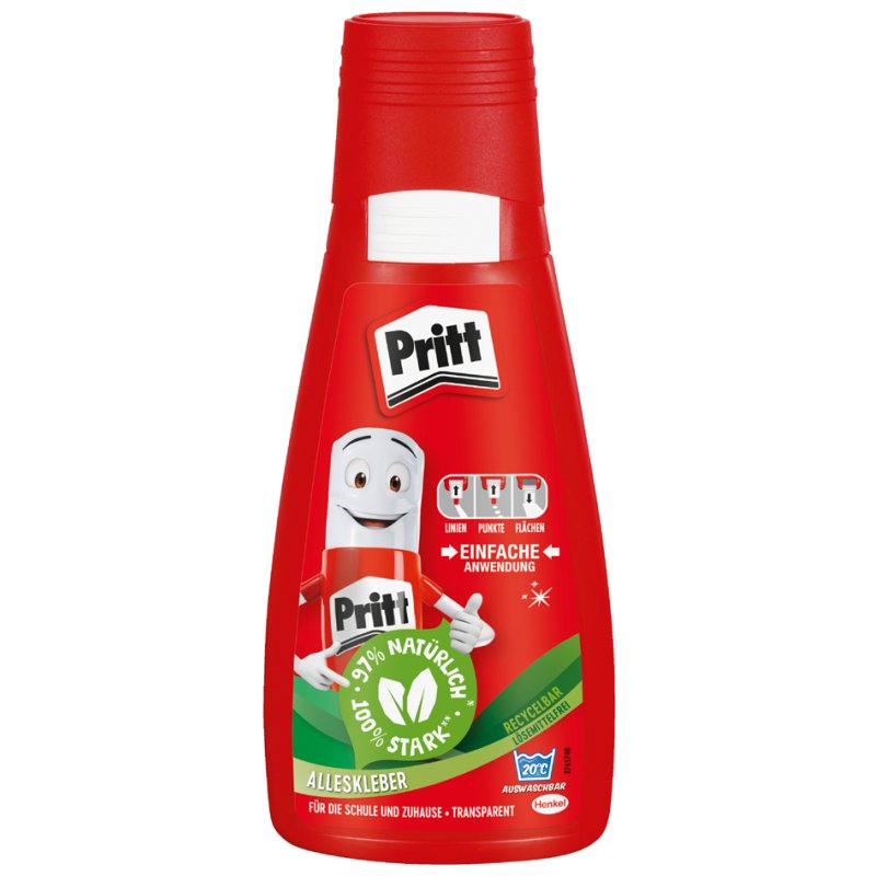 Pritt alleslijm oplosmiddelvrij, transparant, 100 g fles