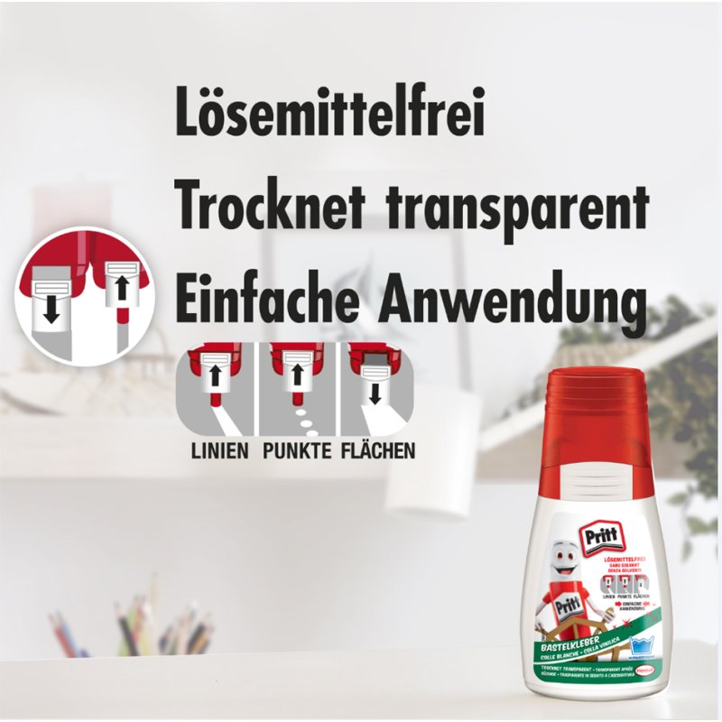 Pritt knutsellijm, oplosmiddelvrij, transparant, 100 g