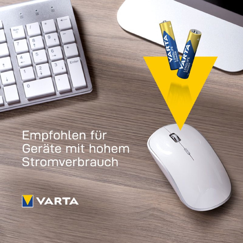 VARTA Alkaline batterijen Longlife Power Big Box, AAA, 1,5 volt, 12 stuks