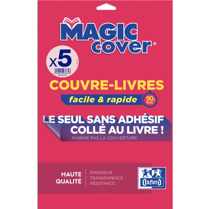 Oxford Magic Cover book covers, transparent, 10 pieces