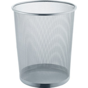 helit prullenbak Circle Network, 15 liter, zilver, draadmetaal