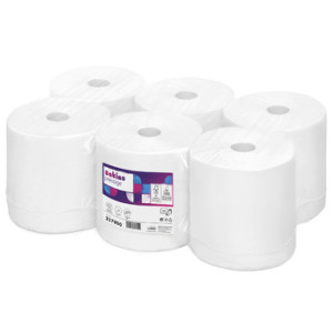 satino by wepa handdoekrollen Prestige, 2-laags, wit, 150 m, 6 stuks