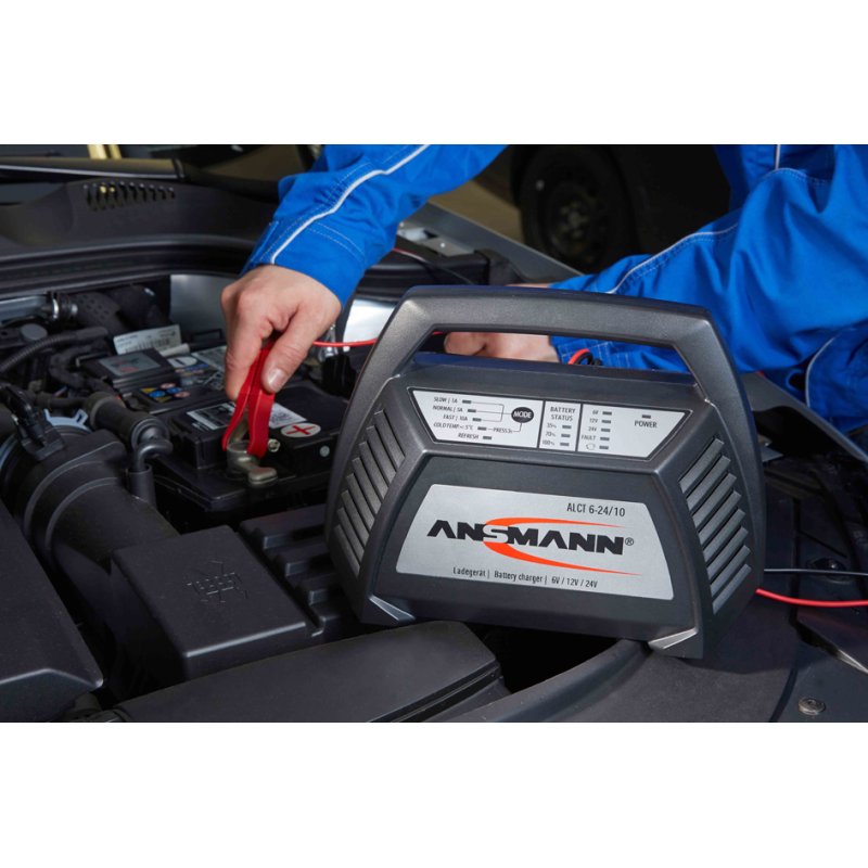 ANSMANN acculader auto, 6/12/24 volt, 4,5-240 Ah, 10 A laadstroom