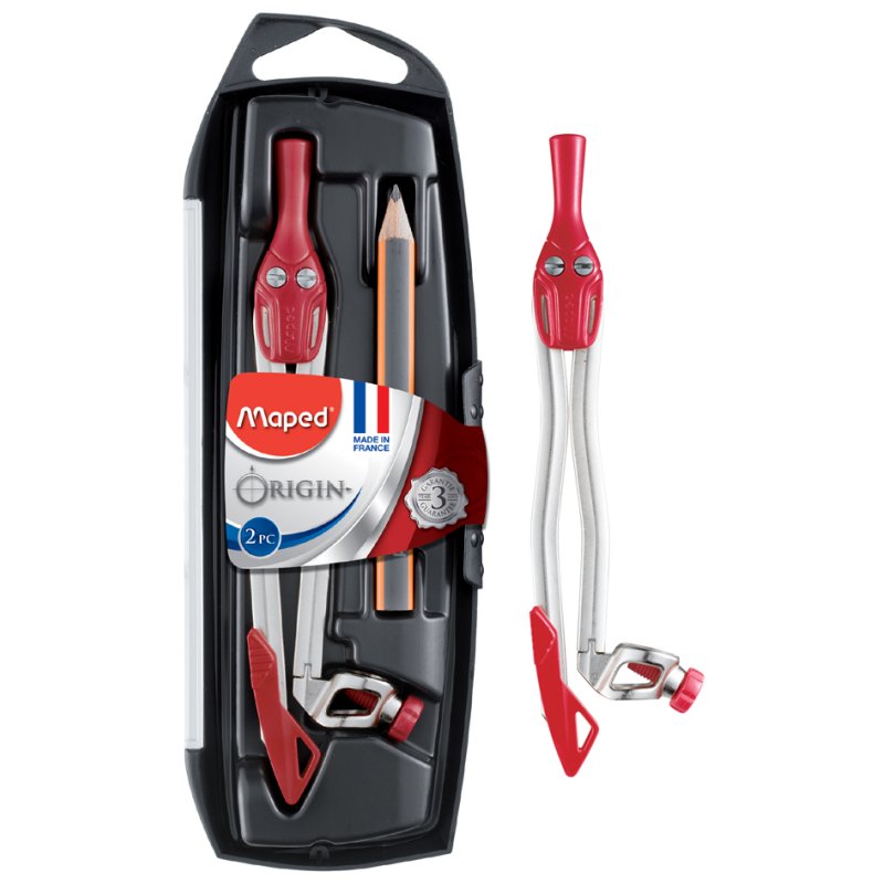 Maped compas avec bague d'adaptation, assorties colorées, 130 mm