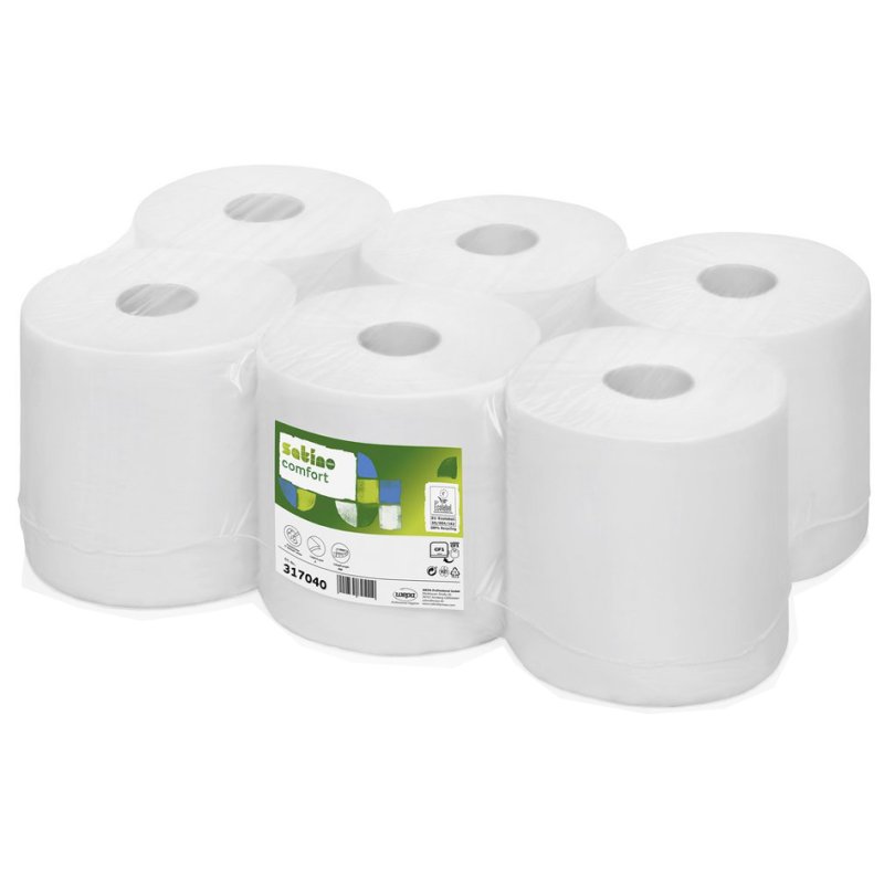 satino by wepa handdoekrol Comfort, 2-laags, wit, 68 m