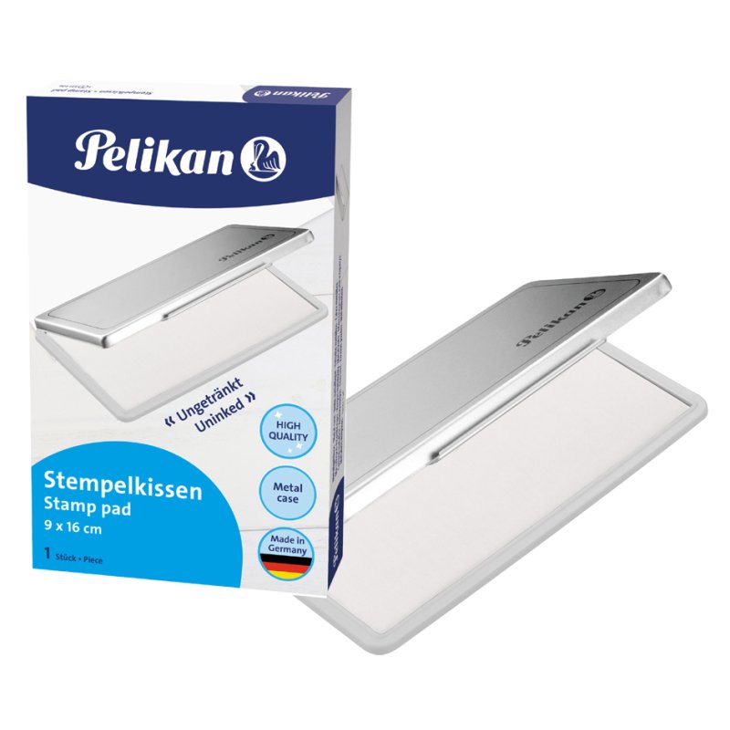 Pelikan tampon encreur format 1, non encré, 160×90 mm, boîtier métallique