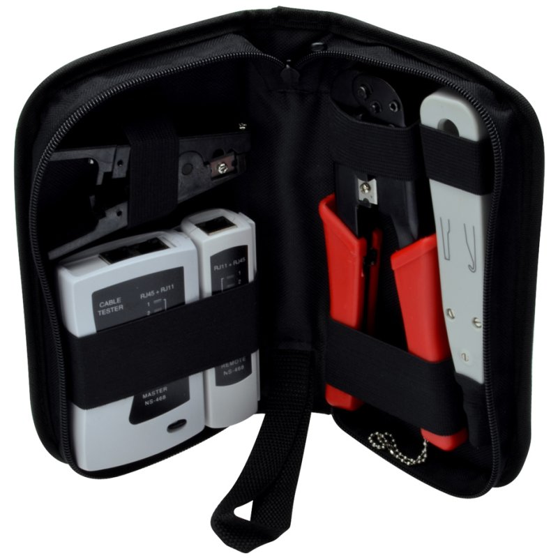 DIGITUS kit d'outils réseau, RJ11/RJ12/RJ45, avec sac de transport