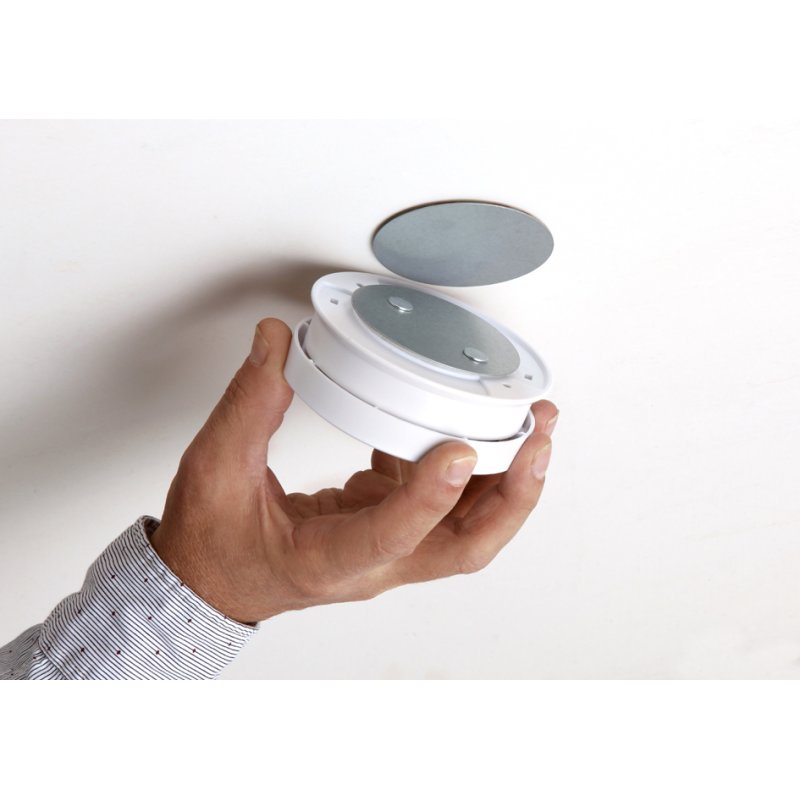 uniTEC Elektro support magnétique universel pour détecteurs de fumée, 70 mm, sans perçage