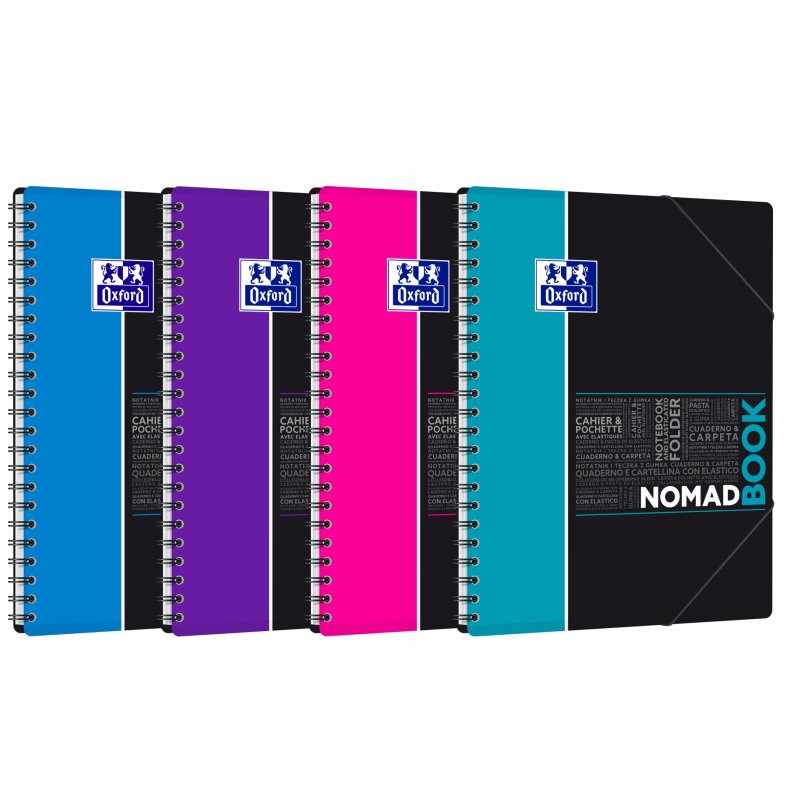 Oxford studiebloc NOMADBOOK, A4+, quadrillé, 80 feuilles