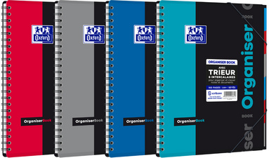 Oxford studentenschrift ORGANISERBOOK, A4+, gelinieerd, 160 pagina's