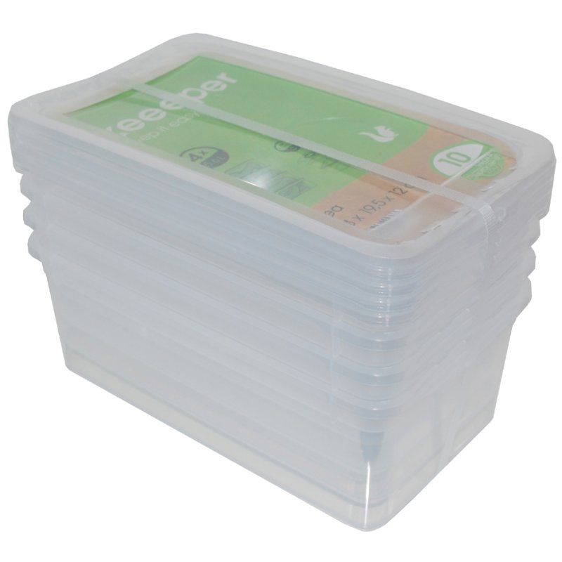 keeeper ensemble de boîtes de rangement bea, 8 pièces, PP, transparent