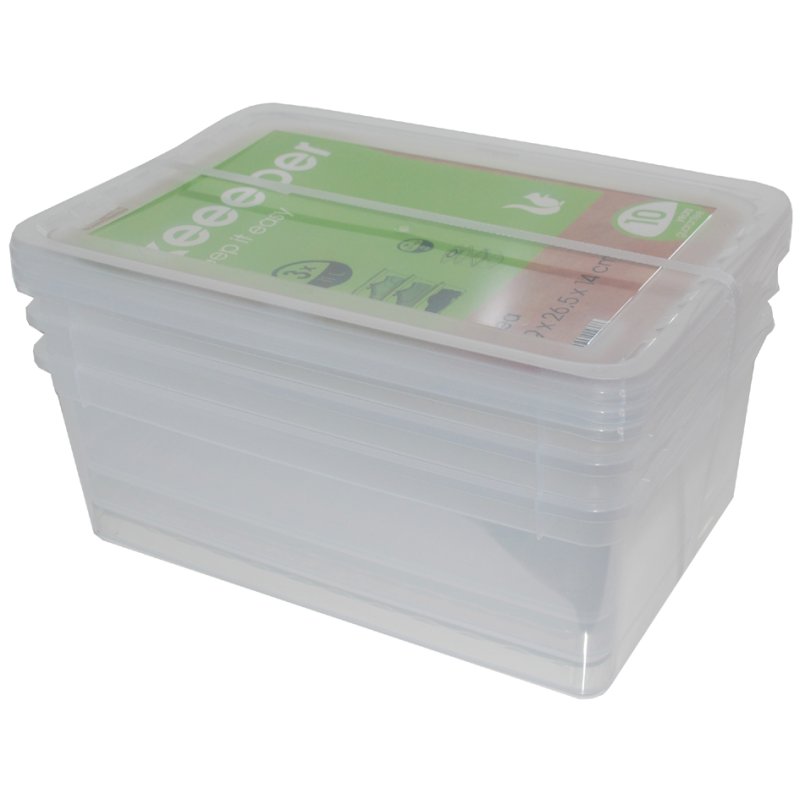 keeeper ensemble de boîtes de rangement bea, 8 pièces, PP, transparent