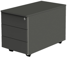kerkmann rolcontainer 4447an, 3 laden, antraciet, 43×80×54 cm