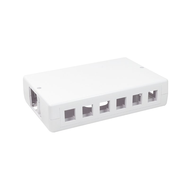 LogiLink surface-mount box for keystone modules, white, 12-way