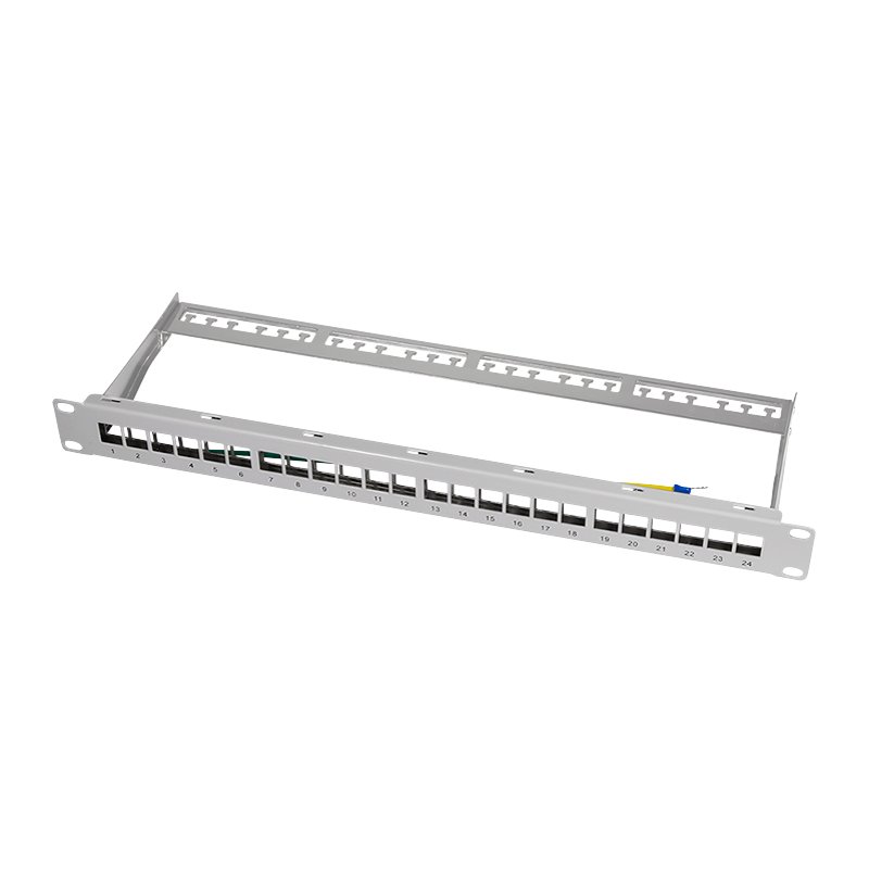LogiLink Professional panneau de brassage keystone, blindé, noir, 24 ports