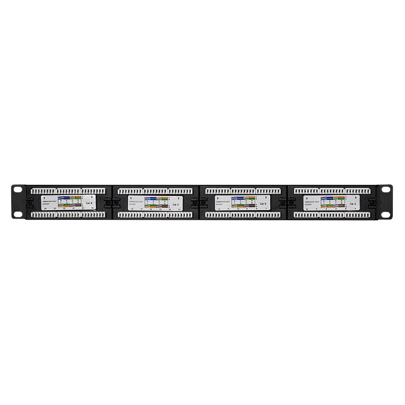 LogiLink Professional Cat.6 patch panel, 19 inch, 24 ports, black