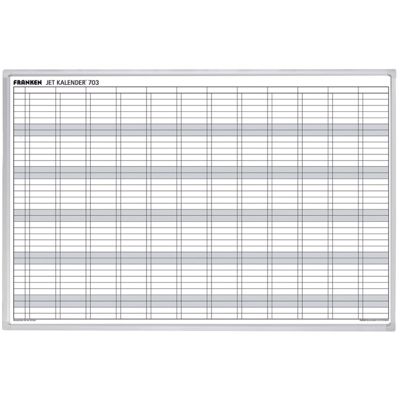 FRANKEN datumstroken voor planningsbord, transparant, zelfklevend, 420×140 mm