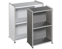 kerkmann aanbouwrek ARTLINE, 2 legborden, 390 mm breed, antraciet