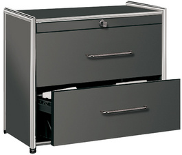 kerkmann hangmappenkast ARTLINE, antraciet, 470×470×800 mm, 2 laden