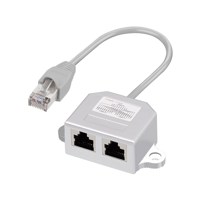 LogiLink Professional Adaptateur RJ45 T, passage parallèle, blindé, 0,15 m