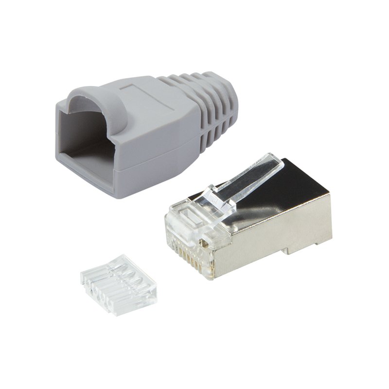 LogiLink Professional connecteur RJ45, blindé, Cat.6, noir, 100 pièces