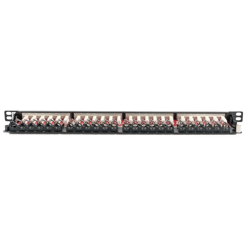 DIGITUS panneau de brassage 19 pouces Cat.6, 24 ports, noir