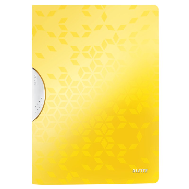 LEITZ pince-notes WOW ColorClip A4, jaune-métallisé, 30 feuilles